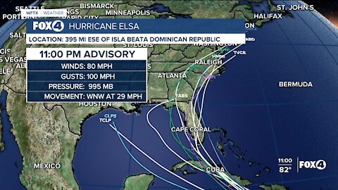 Hurricane Elsa Update: 11pm 7/2