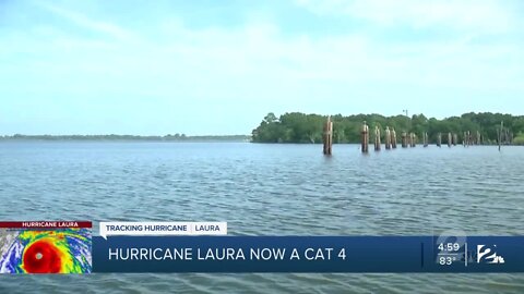 Hurricane Laura now a category 4