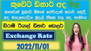 Exchange Rate Sri Lanka 01 November 2022 | Saudi exchange rate | Remittance | bec | usd rate