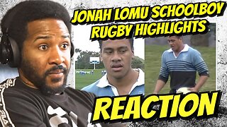ALL BLACK LEGEND JONAH LOMU SCHOOLBOY RUGBY HIGHLIGHTS | AMERICAN REACTS!