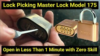 🔒Lock Picking ● Open Master Lock 4-Digit Combination Padlock in 3 Seconds! Model 175