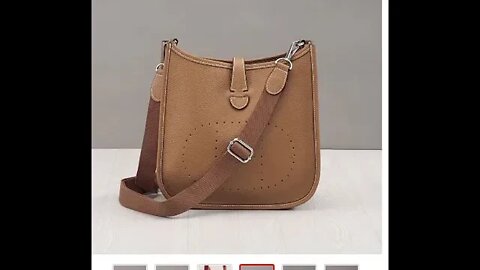 Genuine Leather Women Bucket Bags Litchi Grain Crossbody Bags | Link in the description 👇 to BUY