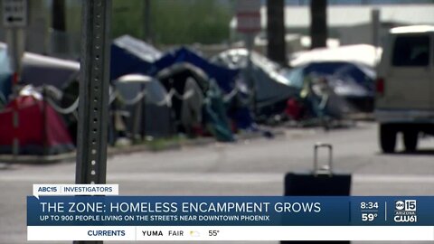 Recent count shows 900 people living on the streets near downtown Phoenix