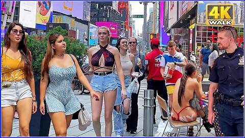 4K】WALK Times Square NEW YORK City USA 4k video Travel vlog