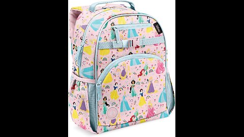 Disney Toddler Backpack for School Girls and Boys | Kindergarten Elementary Kids Backpack | Fletcher Collection | Kids - Medium (15" tall) | Princess Rainbows. Kids Backpack: Princess Rainbows school backpack great for ages 4 and up. Spacious: Measu