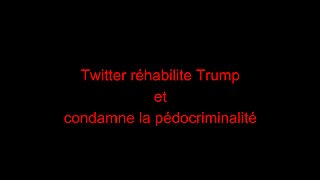 Twitter réhabilite Trump et condamne la pédocriminalité