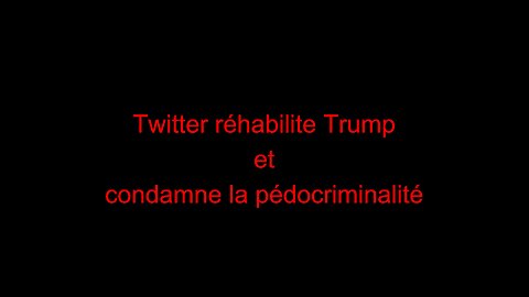 Twitter réhabilite Trump et condamne la pédocriminalité