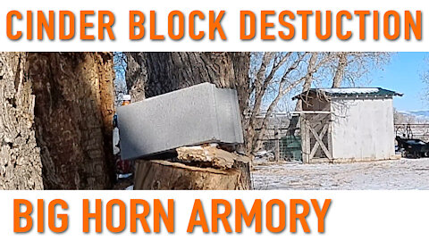 Cinder Block Destruction with 500 Auto Max – Big Horn Armory