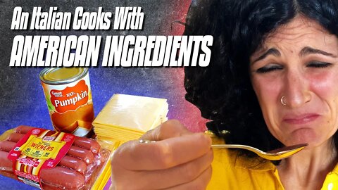 An Italian Tries to Cook with American Ingredients | Pumpkin, American Cheese & Hot Dog Challenge