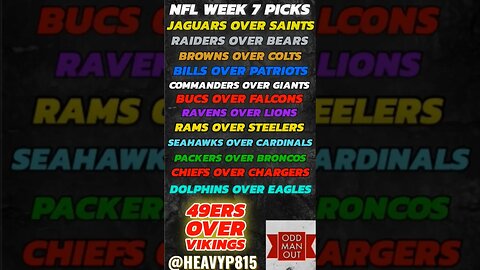 NFL Week 7 Picks! #nfl #nflpicks #footballpicks