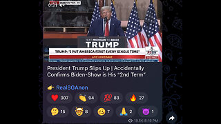 President Trump Slips Up | Accidentally Confirms Biden-Show is His “2nd Term”