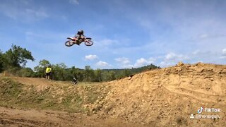 Finish line jump at Tri State MX #Shorts