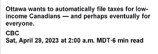 Income Tax Autofile is illegal. No Canadian is REQUIRED to file income tax EVER!