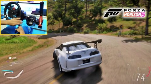 TOYOTA SUPRA DRIFT - FORZA HORIZON 5 GAMEPLAY ( Steering Wheel + Shifter )