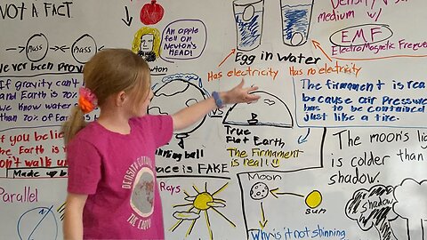 8 year old girl proves Flat Earth in a presentation