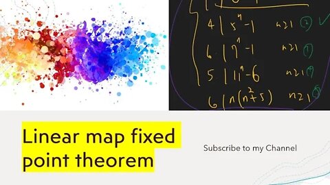 Linear map fixed point theorem