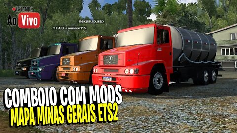 🔴 LIVE - ETS2 COMBOIO COM MODS BRASILEIROS MAPA MAPA MINAS GERAIS EURO TRUCK SIMULATOR 2 1.44 ETS2