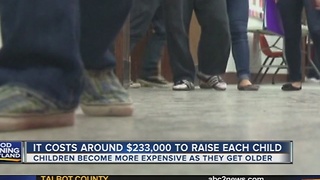 Raising a child costs around $233,000