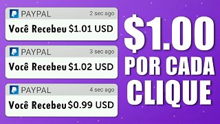 Receba $1,00 Por Cada Clique no Seu Celular (COMPROVADO) Como Ganhar Dinheiro na Internet