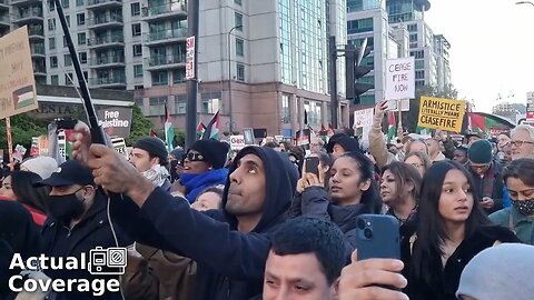 Palestinian March arrives to Jeremy Corbyn in Vauxhall