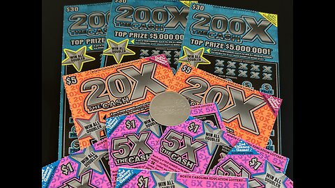 No Redacted! Watch Oleblueyes instead! $5,000,000 Jackpot!! Scratcher Off Fever with Oleblueyes