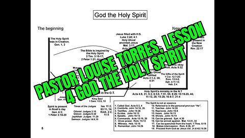 LESSON #4 OF CHRIST THE CENTER ( GOD THE HOLY SPIRIT )