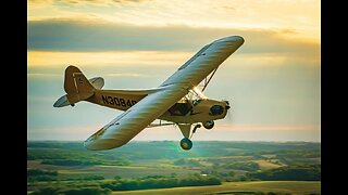 Flying the J-3 Cub in 30+ knot winds.