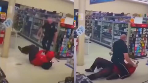 Instant Justice: Man Breaks Display Case Right In Front Of An Officer