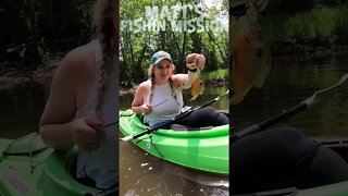 Kayak river fishing trip