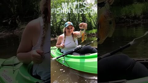 Kayak river fishing trip