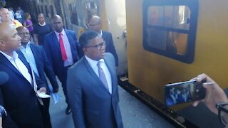 SOUTH AFRICA - Cape Town - Mbalula visits Burned Trains (Video) (PN9)