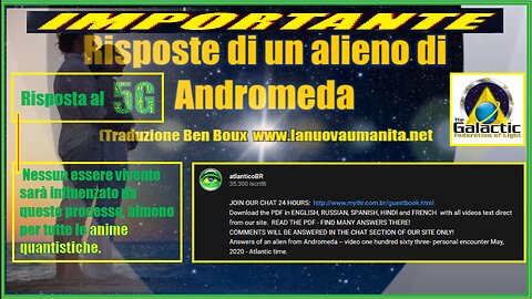 Risposte di un alieno di Andromeda - video 163 COVID 5G maggio 2020.
