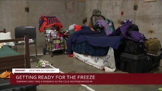 Getting ready for the freeze: Temperatures take a nosedive as the cold weather moves in