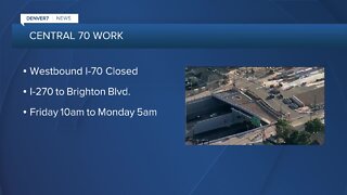 Westbound I-70 to close for weekend for Central 70 project