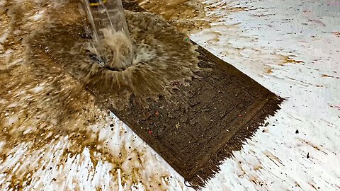 The small carpet is very dirty! Can it be rebuilt? ASMR satisfying carpet cleaning