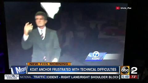 Anchor loses cool with technical difficulties