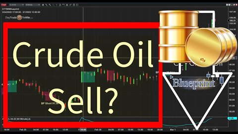 Crude Oil Trading - Is It Time To Sell? Follow Daytradetowin Blueprint Signals