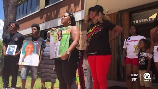 Protesters gather at Riviera Beach Police Department