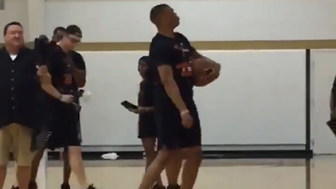 Russell Westbrook Drains Half-Court Shot at Youth Camp, Kids Chant "MVP!"