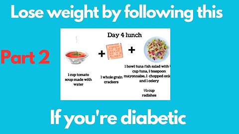 Lose weight by following this plan if you're diabetic| 7 days challenge part 2