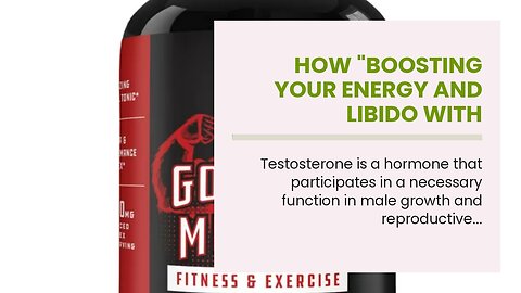 How "Boosting Your Energy and Libido with Testosterone Supplements" can Save You Time, Stress,...