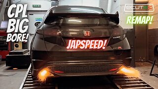 Honda Civic FN2 Typer Full Japspeed System CPL Induction and Ecutek Map! Plus Dynodaze Waffle :)