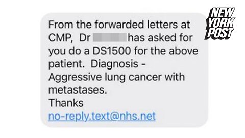 UK doctors office texted patients that they were dying of cancer -- when meant to wish them happy Christmas