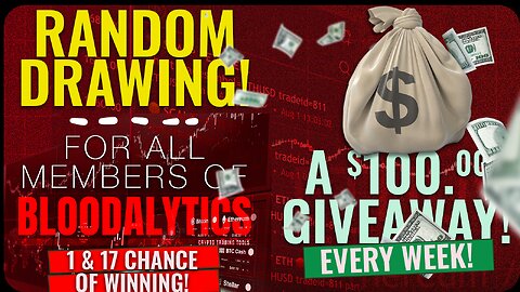 This Week's $100 Giveaway Winner Revealed! | Bloodalytics Automated Trading Bot - 30 Day Free Trial