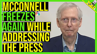 MITCH MCCONNELL FREEZES AGAIN WHILE ADDRESSING THE PRESS.