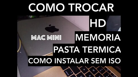 TROCANDO HD E PASTA TERMINAL MAC MINI E TUDO QUISER