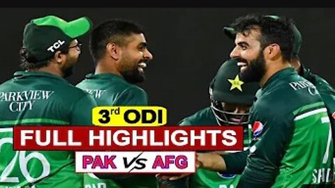 PAK VS AFG | 3RD ODI HIGHLIGHTS 2023