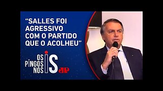 Bolsonaro comenta polêmicas com Salles e Tarcísio em reunião do PL