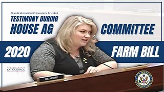 Rep. Cammack Delivers Testimony During Agriculture Committee Hearing On 2022 Farm Bill