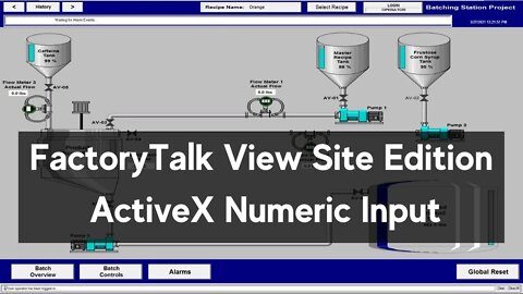 FactoryTalk View Studio Site Edition ActiveX Numeric Input | Batching PLC Day- 37